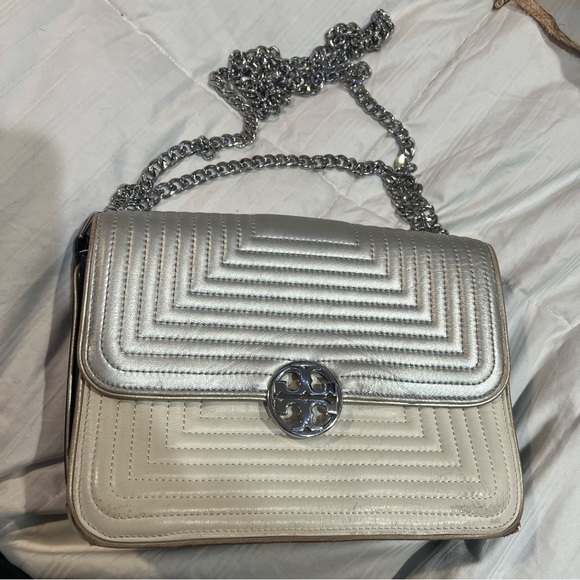 Tory Burch Luxury Trapunto Duet Chain Convertible Bag RARE - Picture 2 of 8